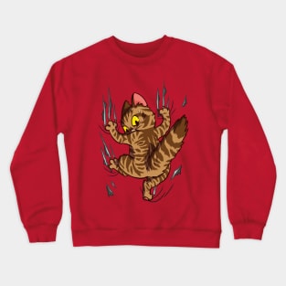 Frightened Cat Crewneck Sweatshirt